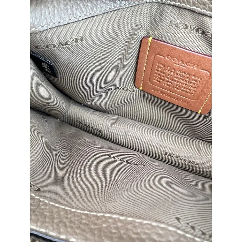 NWT Coach Bella Small Leather Crossbody Bag - Dark Stone (CR970) turnlock